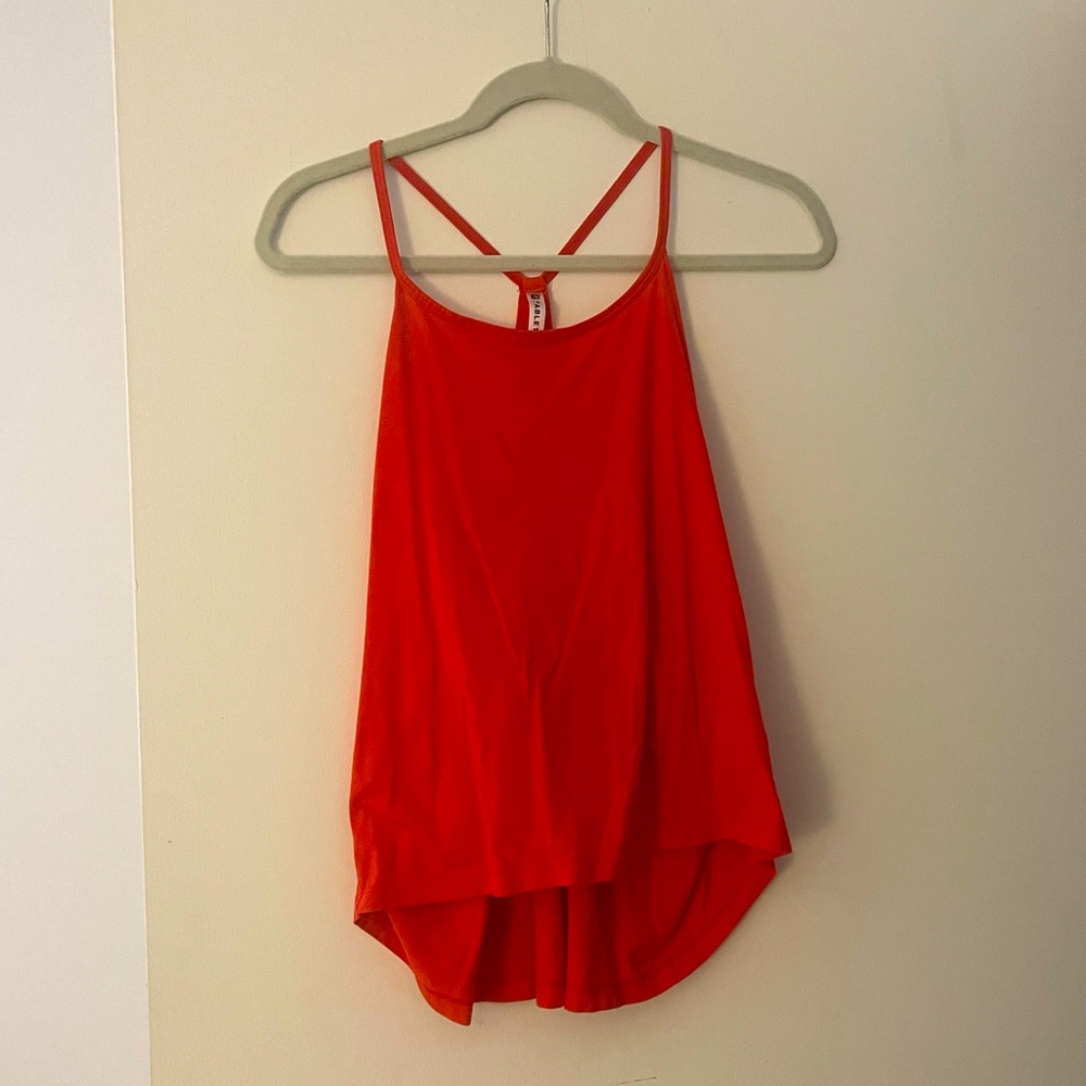 Fabletics red workout tank